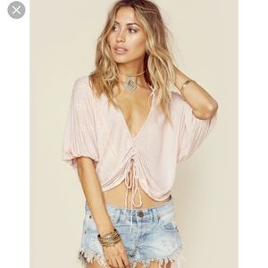 Blue Life Monarch Blouson Top in Pink